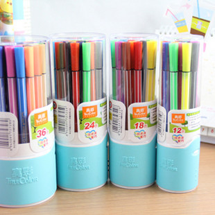 可水洗真彩36色水彩笔套装 12色18色24色画笔