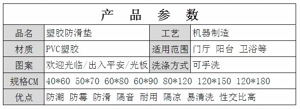 红色加厚塑胶出入平安欢迎光临无字光板地垫地毯门垫 (13)