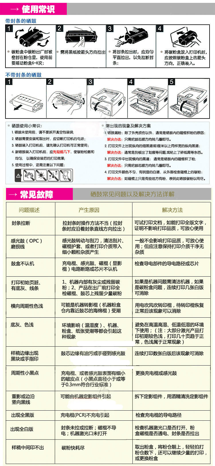 hc-xg-hp原装品质-126a-ce310a-黑色-彩色硒鼓-使用常识和故障排除(9) hc-xg-hp原装品质-126a-ce310a-黑色-彩色硒鼓-使用常识和故障排除(9)