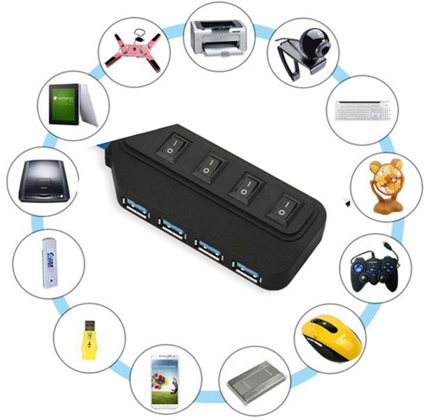 USB 3.0 四口输出HUB 集线器 带保护开关 620 (16) USB 3.0 四口输出HUB 集线器 带保护开关 620 (16)