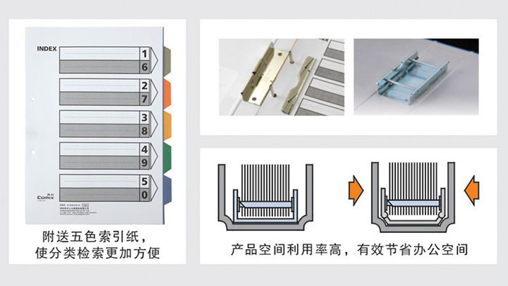 齐心大容量日式管夹文件夹 (2) 文具资料收纳
