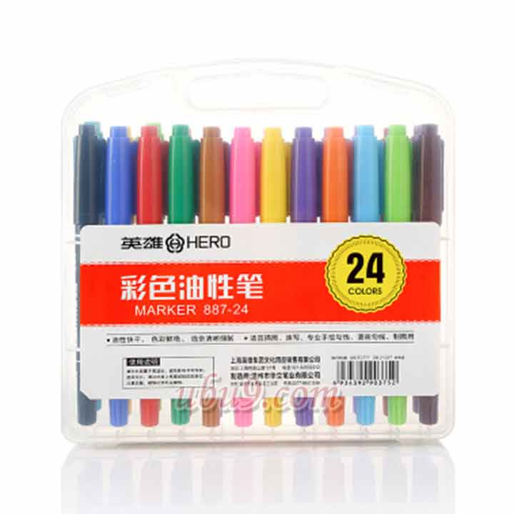 英雄12色小号双头油性笔887-24A-(4)-1 英雄12色小号双头油性笔887-24A-(4)-1