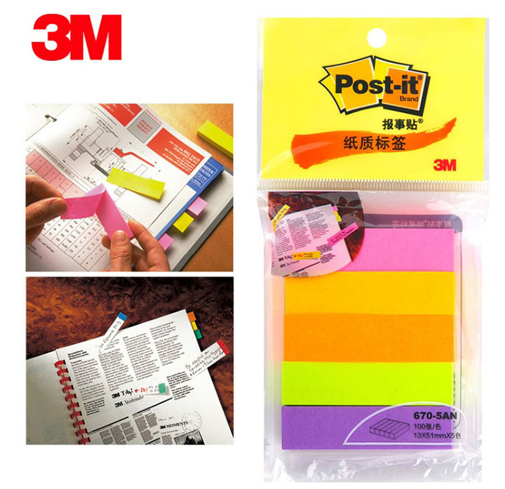 五色自粘便条纸3M-670-5AN告示贴-(14)7 五色自粘便条纸3M-670-5AN告示贴-(14)7