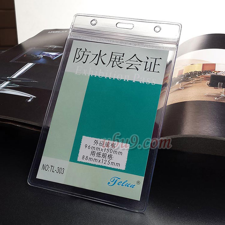 特大号竖式透明防水胸卡套-(14)71-1 特大号竖式透明防水胸卡套-(14)71-1