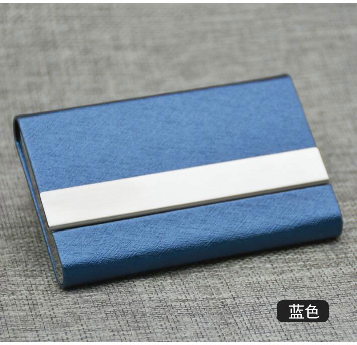 不锈钢包皮订制款名片盒 (7) 蓝色