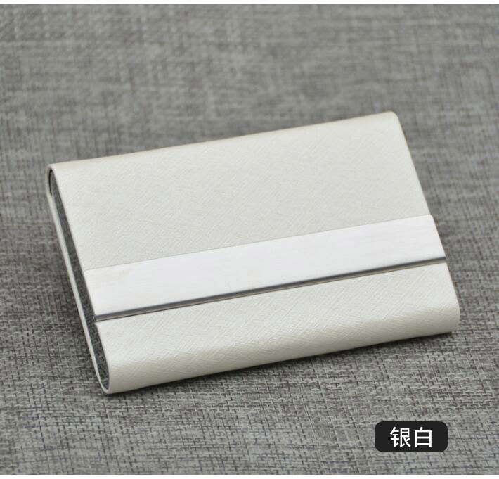 不锈钢包皮订制款名片盒 (5) 银白色