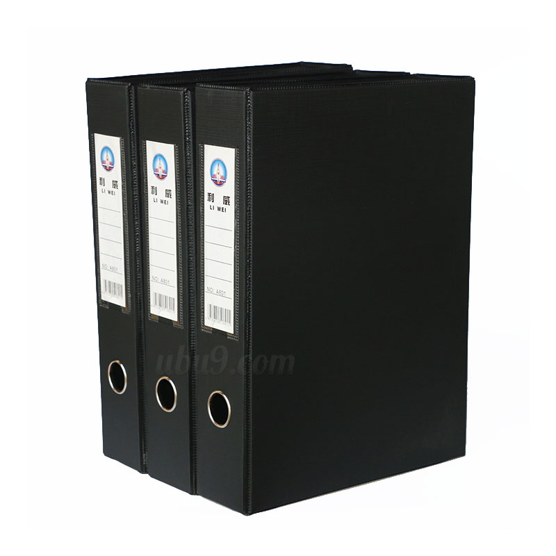 利威A801黑色包胶文件盒-(17) 比优办公用品配送