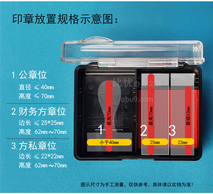 透明盖三位印章盒子-(5) 透明盖三位印章盒子-(5)